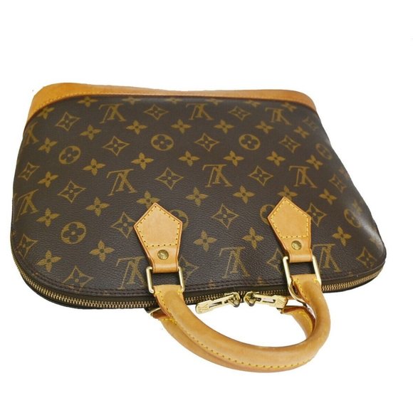 LOUIS VUITTON LV Logo Alma Hand Bag Monogram Leather BN France M51130 86SG484 - Picture 5 of 14